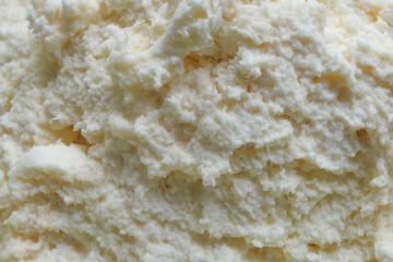 White wet cassava flour texture background. Traditional Indonesian cuisine concept. For graphic design, 3D rendering and banners