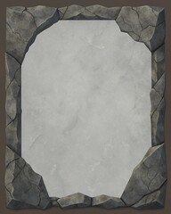 Jagged Granite Rock Texture Background with Bordered Blank Area for Rugged Posters