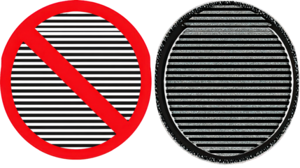 Prohibition Sign With Grille Pattern