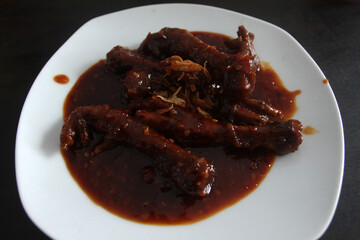 spicy  chicken on plate