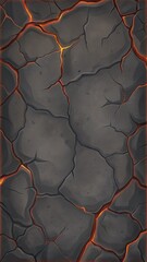 Cracked Volcanic Rock Texture Background with Bordered Blank Area for Edgy Covers