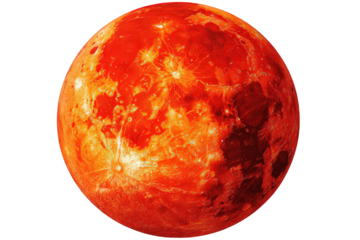 Vibrant Red Moon