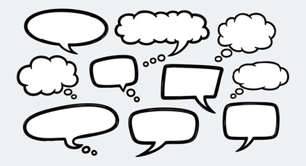 Obraz premium Brainstorming with fresh ideas? Use these speech bubbles for vibrant presentations and modern design projects