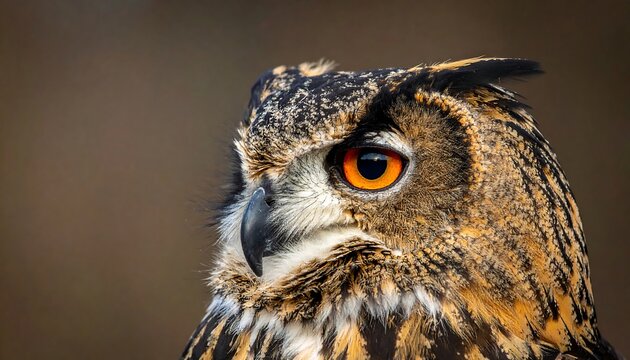 Close-up owl profile