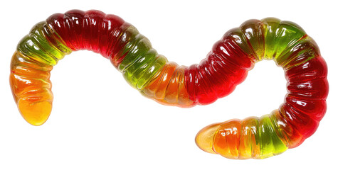 Colorful gummy worm candy