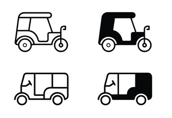 Fototapeta premium rickshaw vector illustration