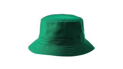 Stylish emerald green bucket hat isolated on a background fashion apparel accessory