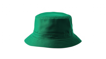 Stylish emerald green bucket hat isolated on a background fashion apparel accessory