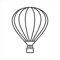 Naklejka premium Hot Air Balloon line art, Hot Air Balloon vector and illustration