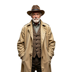 Distinguished senior gentleman urban setting portrait photography formal attire close-up wisdom and experience