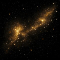 Fototapeta premium Galaxy Hitam Emas