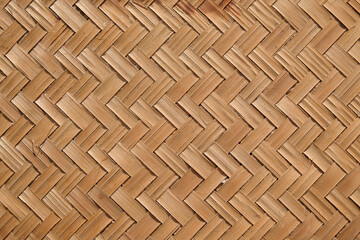 Bamboo woven pattern and texture background. Traditional handicraft concept. For graphic design, 3D rendering and banners