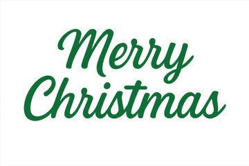 Fototapeta premium Merry christmas green lettering with transparent background for holiday designs