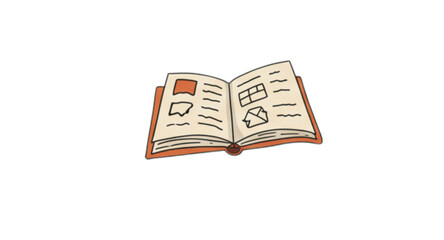 old book isolated on white