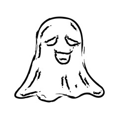 Ghost Hand Drawn Halloween Illustration