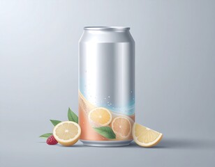 Refreshing Citrus Beverage Can