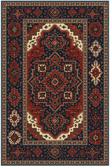 Moroccan Folk art inspired Carpet with modern Pattern in high definition isolated on white canvas with trending colors	