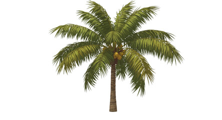 palm tree isolated on white