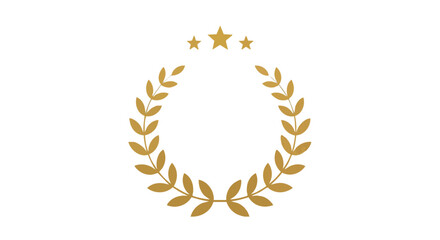 Golden Award Wreath with Stars - Symbol of Achievement and Recognition