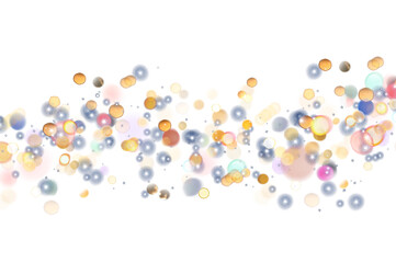 Christmas glowing Star dust particles seamless bokeh shaped blurred overlay, transparent background 