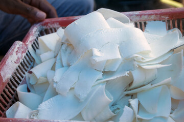 thin slices of cassava