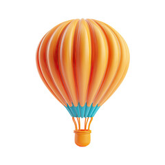 Obraz premium Orange hot air balloon, 3D rendered, vibrant colors