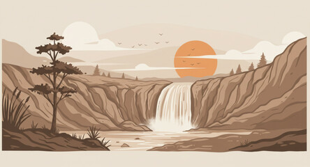 vector illustration of a landscape © Wilda