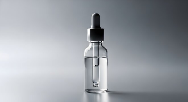 Clear Glass Dropper Bottle with Essential Oil or Serum
