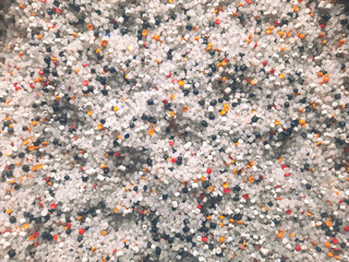 colorful plastic pellets