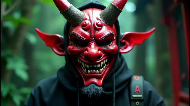 An Evil Grin - The Terrifying Red Devil Mask
