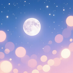 night sky with moon