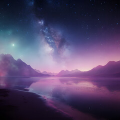 sunrise over the lake