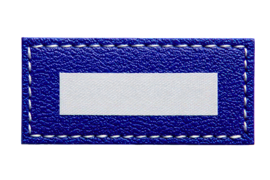 Empty Dark Blue Denim Label