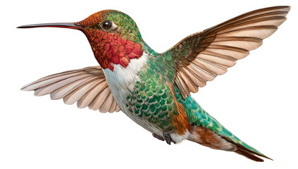 Obraz premium Colorful hummingbird in flight