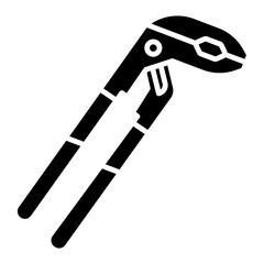 Groove Joint Pliers Tool Glyph Icon