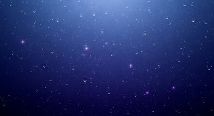 Dark Blue Rain Drops Background.