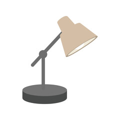 Modern desk lamp illuminated adjustable arm minimalist lighting design vector