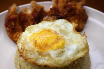 fried rice with omelet