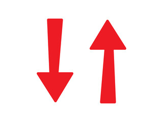 red up down arrow icon