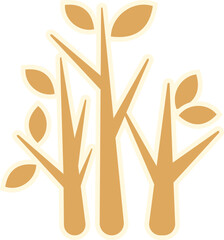 Fototapeta premium Tree Autumn Retro Sticker