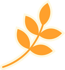 Leaf Autumn Retro Sticker