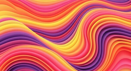 Obraz premium Vibrant Colorful Abstract Waves.