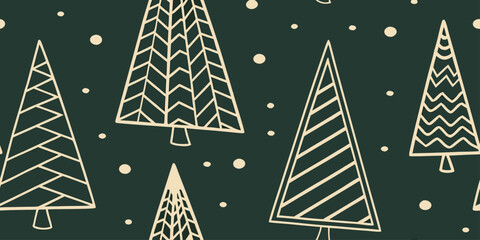 Christmas-themed Seamless pattern, Wrapping paper pattern.