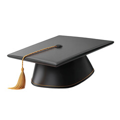 Dark gray graduation cap with gold tassel (2)