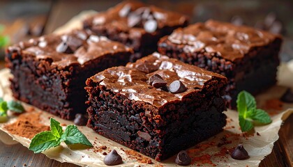Decadent Chocolate Brownies with Chocolate Chips