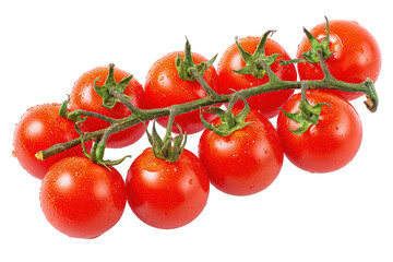 Fresh Red Cherry Tomatoes on Stem