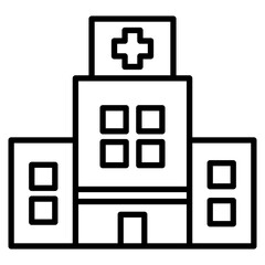 Fototapeta premium Hospital line icon