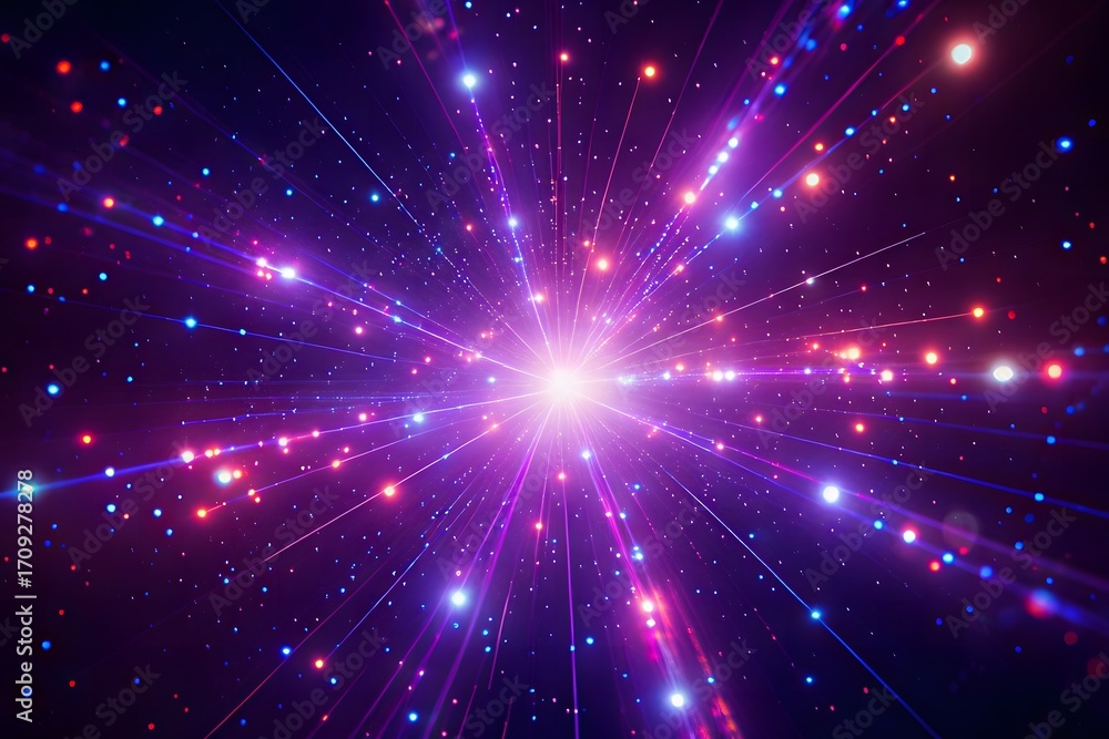 Aufkleber bright light emits energetic beams in a colorful burst of radiant energy, creating an abstract and d