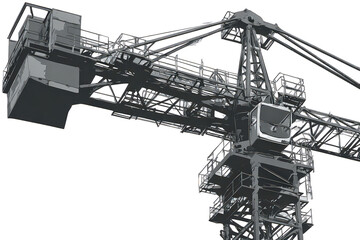 Industrial Crane Elevated View