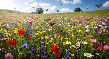 Obraz premium Blooming Wildflower Meadow